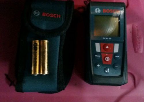 Bosch glm50  laser distance measurer 165 ft. range and backlit display nwob for sale