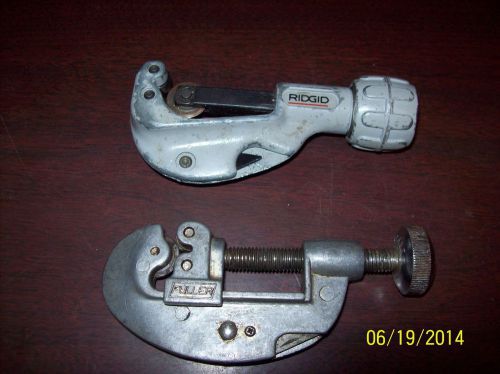 LOT OF TWO TUBING CUTTERS  &#034; FULLER AND RIGID &#034;