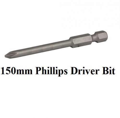 Phillips Power Drive Insert #2 - No.2 x 150mm Screw driver Bit Magnetic PH2 2pcs