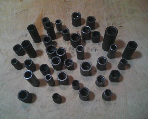 More than 35 impact sockets, williams, mac, snap on, proto, apex, matco, grey p for sale