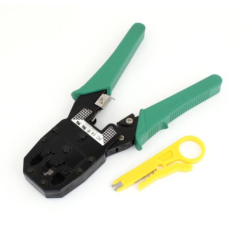 Green Black Network Telephone Wire Loop Plier Crimping Tool Cutter + Stripper