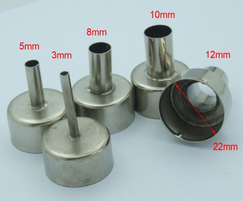 5PC 3/5/8/10/12mm nozzle for Soldering station 868 8586 858 Hot Air Stations Gun