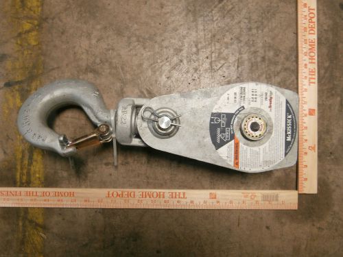 Crosby heavy duty 8 ton hook and hoist wire rope pulley t-390 galvanized steel for sale
