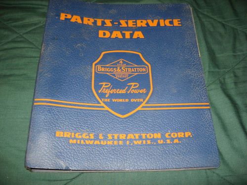 Briggs and Stratton Parts-Service Data Ring Binder -1957 - ORIGINAL