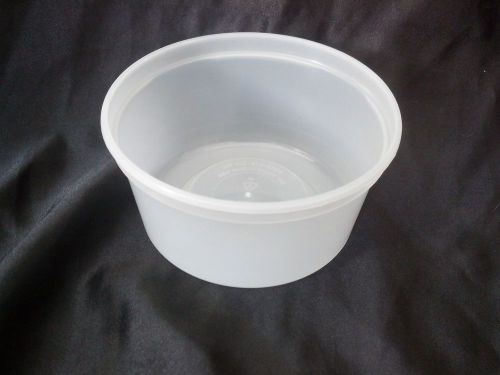 12oz Deli Containers - 50 Plastic Soup Containers  with Lids - Heavy Duty -