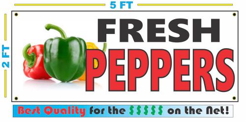 Full Color FRESH PEPPERS BANNER Sign NEW Larger Size Best Quality for the $