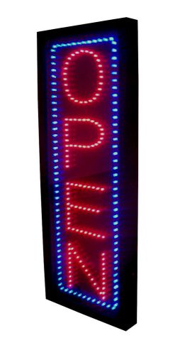 New! Ultra Bright LED OPEN Sign - Vertical OPEN - 10&#034;x26&#034; - FREE SHIPPING!!
