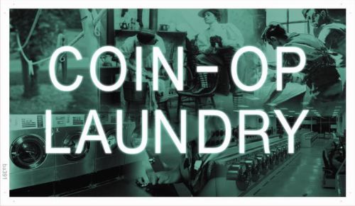 ba391 Coin-op Laundry Cleaning Shop Banner Shop Sign