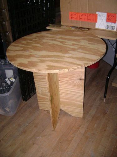 ROUND 30&#034; COLLAPSIBLE TABLE PLYWOOD PARTY TABLE 3 PIECE  CATERING  TABLE