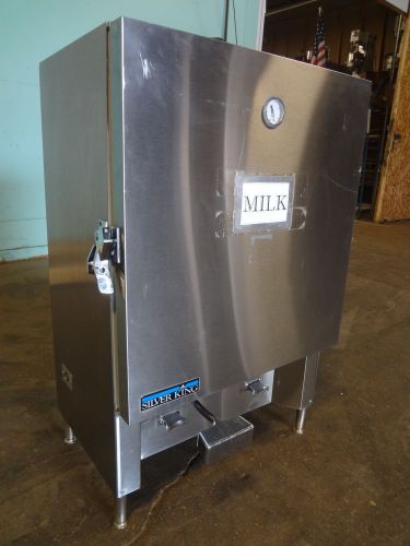 HD COMMERCIAL S/S &#034;SILVER KING&#034; C-TOP 2 FLAVORS REFRIGERATED BULK MILK DISPENSER