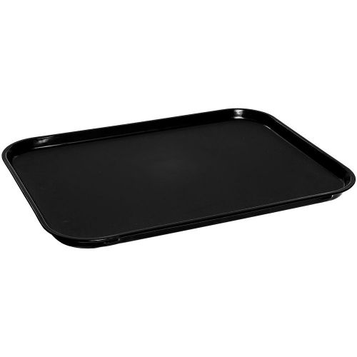 Cambro 22&#034; x 26-7/8&#034; oval non-slip fiberglass food trays, 6pk black 2700ct-110 for sale