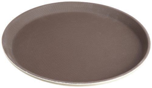Stanton Trading Non Skid Rubber Lined 14-Inch Plastic Round Economy Serving Tray