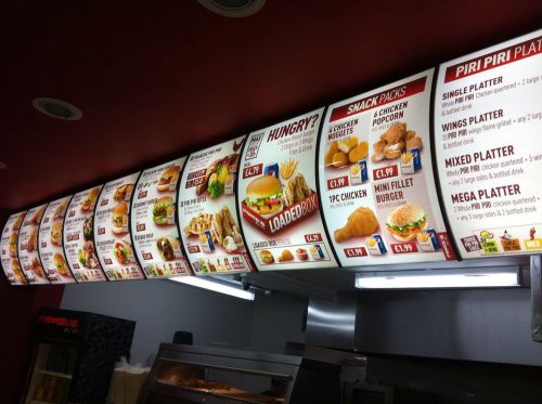 ViVid® Fast Food MenuBoards for Peri Peri, Fried Chicken, Pizza shop - SELL MORE