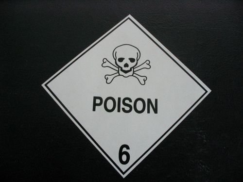 Poison   6      labels dot 4&#034;x4&#034;    warning    danger  stickers  roll 500 for sale