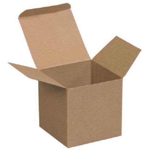 Kraft 4&#034; x 4&#034; x 4&#034; reverse folding cartons mailing shipping boxes (case of 250) for sale
