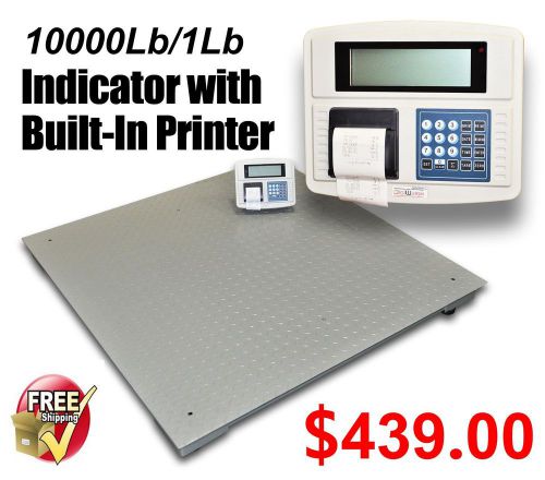 10000LB FLOOR / PALLET SCALE W/ PRINTER INDICATOR FREE SHIPPING