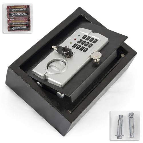 Portable electronic 12&#034;x9&#034; digital keypad drawer safe box black jewelry cash gun for sale