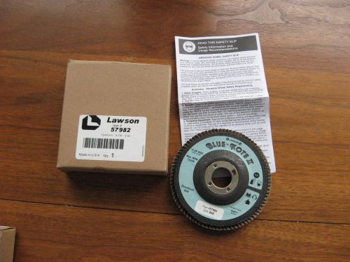 NIB Lawson 57982 Abrasive Flap Disk Wheel 4.5 x 7/8 x 60 60Z Grit USA Blue-Kote2