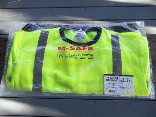 NWT - M-Safe Majestic Hi Vis Sweatshirt - Style # 75-5321/X4 - Size: 4X Large