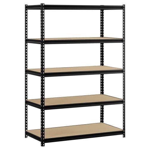 Edsal 5-Shelf Heavy Duty Steel Shelving Black