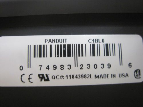 *** box of 20 *** panduit c1bl6 wiring duct cover, 1&#034; w x 6&#039; length, pvc, black for sale