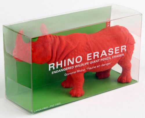 SALES $5.95 free shipping Giant animal eraser, startup geek fun, Rhino