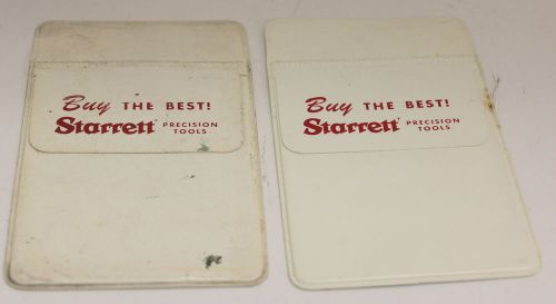 Lot of 2 Vintage Starrett Precision Tools Pocket Protector Decimal Equivalents
