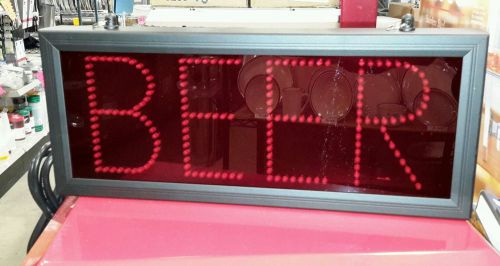 New commercial powersmart millennium &#034;beer&#034; sign (flashing red lights) for sale