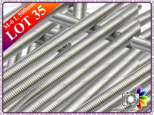 A2 stainless steel m 6 full threaded steel rod, bar, 500mm (35 pcs) for sale