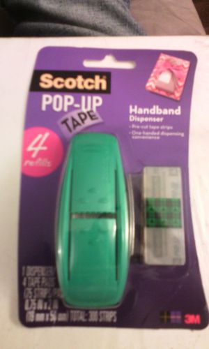 Blue Scotch Pop-up Handband Tape Dispenser with 4 Tape Pads