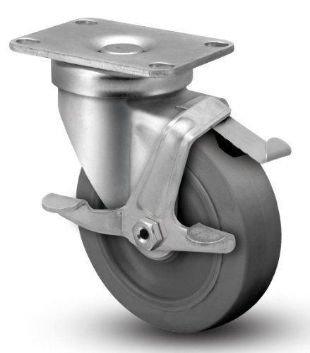 Albion 02 series 4&#034; diameter x-tra soft rubber flat tread wheel light duty insti for sale
