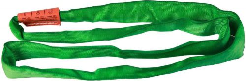 Polyester Round Sling, Endless, Green, 4&#039; Length, 1-3/4&#034; Width, 5300 lbs Vertica