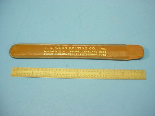 Vintage AR Stainless 6 inch ruler with decimal equivalents Leather Case No.644