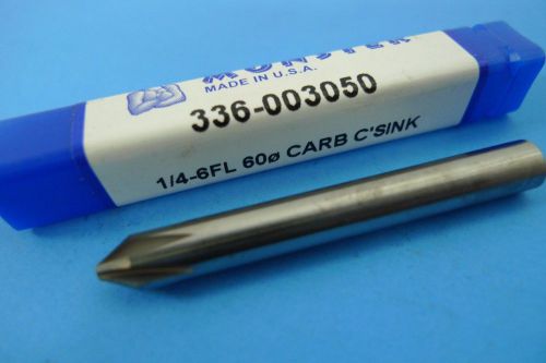 NEW SOLID CARBIDE COUNTERSINK 1/4 6F 60? TOOL MONSTER 336-003050 *FREE SHIP* 14