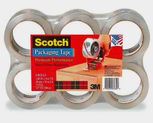 6X 3M Scotch Heavy Duty Shipping Packaging Tape 3850-6
