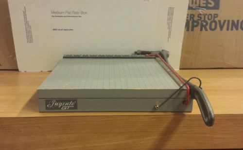 Ingento gt 1102 guillotine paper cutter 12&#034; wood base solid sharp for sale