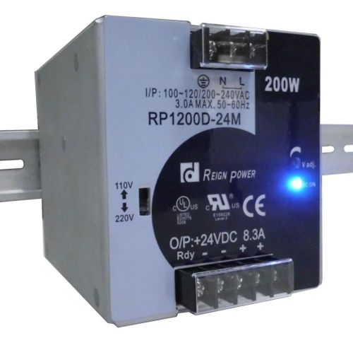 REIGNPOWER RP1200D-24MTN 24V 8.3A Din Rail Power Supply