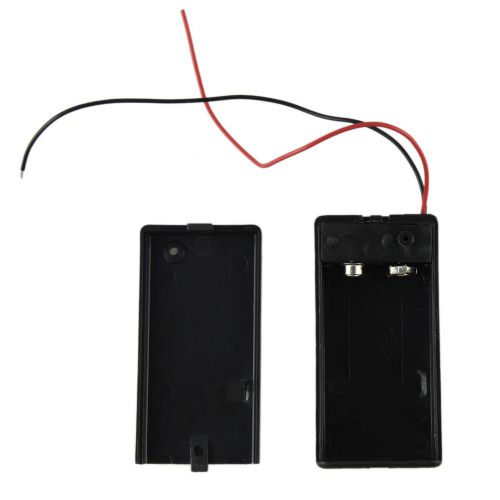 Latest 9V Battery Holder Box Case With Wire Lead ON/OFF Switch Cover Hot