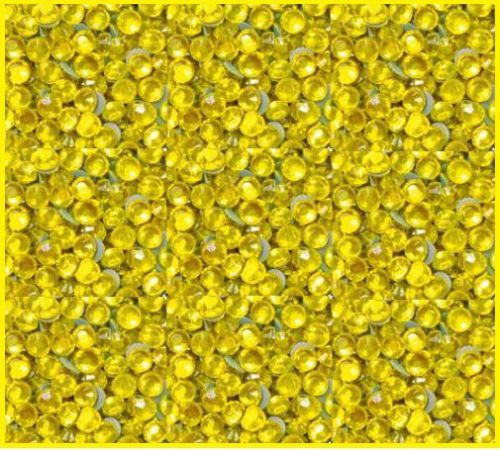 1440 3mm citrine yellow hot fix rhinestones 10ss 10gr for sale
