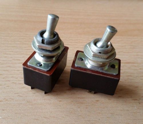 2pcs USSR Military Mini Toggle Switch TP1-2 2A 220V 2position 6pin NOS