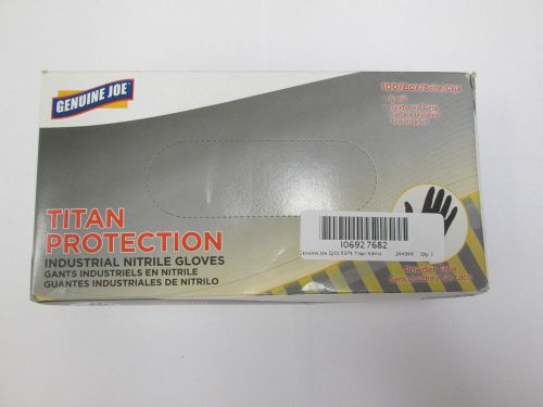Genuine Joe GJO 15374 Tital Protection Industrial Nitrile Gloves 100 Pack Medium