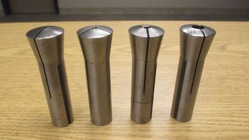 Lot of 4 R8 Collets from 1/8&#034; to 7/16&#034; similar to Shar hardinge or Lyndex R#0198