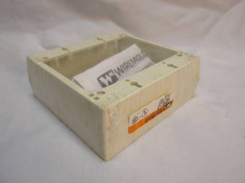 NEW NIB Wiremold Sure-Snap Ivory 2-Gang Deep Device Box 2348-2