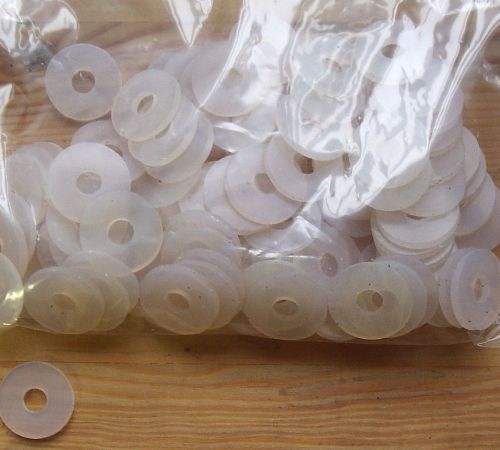 200 pcs. x silicone rubber washer / gasket  id 6mm x od 15mm x 2mm thk screws m6 for sale