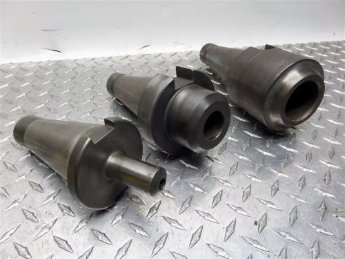 3 piece lot of 50 taper cnc tool holders 2&#034; 1-1/4&#034; &amp; 3/8&#034; capacity for sale