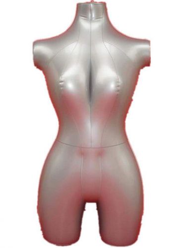 New Female 3/4 Form Dress Fashion Display Inflatable Mannequin Torso Dummy Model