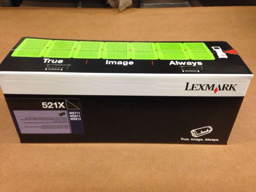 (2) Lexmark 521X Toner Cartridges (52D1X00), Extra High Yield, Return Program