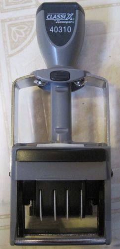 ClassiX X Stamper Stamp 40310 &#034;Faxed&#034; Self Inking Line Dater Works Great NR!