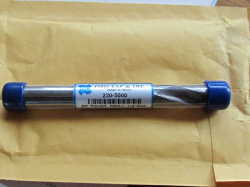 OSG 220-5000 Solid Carbide Drill,Brand New,1/2&#034;, .500&#034;, 118 Deg