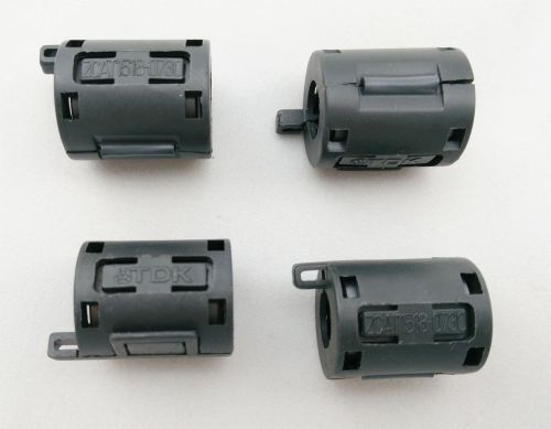 10pcs high quality 7mm tdk clip-on rfi emi filter snap around ferrite  (black) for sale
